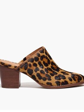 Madewell Harper Mule in Leopard Calf Hair